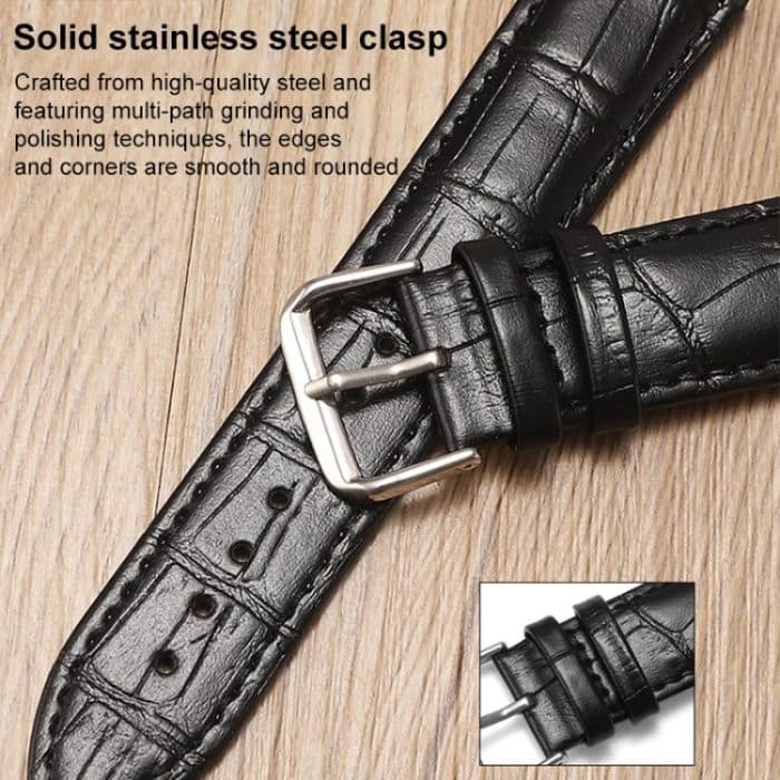 xDfind Bamboo Texture Pin Buckle Leather Watch Band – Bild 4