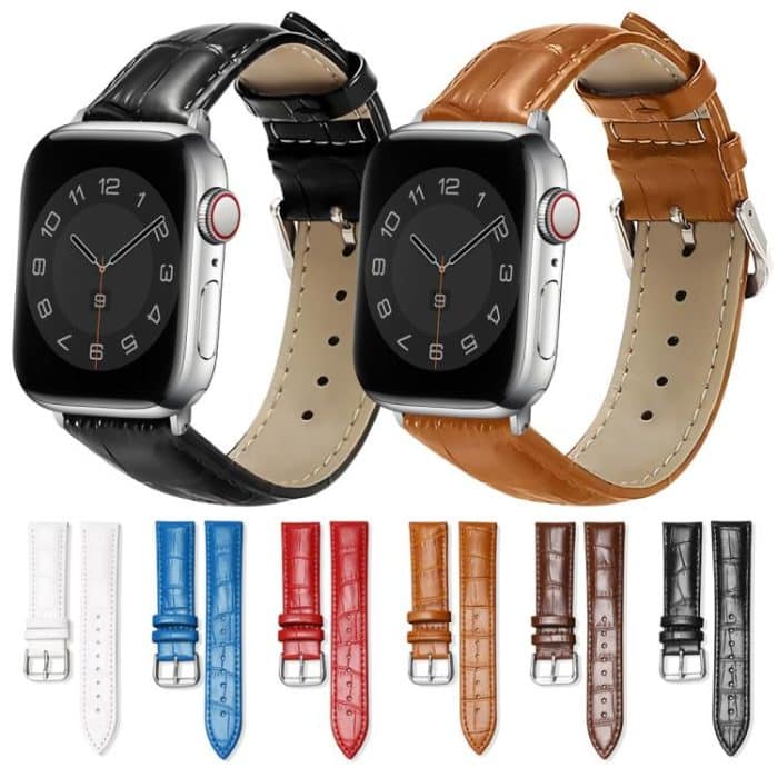 xDfind Bamboo Texture Pin Buckle Leather Watch Band, For Apple Watch 42 / 44 / 45 / 46 / 49mm, For Apple Watch 38 / 40 / 41 / S10 42mm – Bild 2