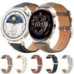 xDfind Flat Head Black Shark Fine Grain Leather Watch Band, 22mm For Huawei Watch GT5/GT5 Pro/4/4 Pro, 20mm For Huawei Watch GT 4 / GT 3 / GT 2 – Bild 2