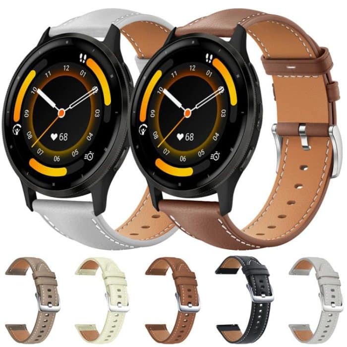 xDfind Uhrenarmband aus fein genarbtem Leder mit flachem Kopf und schwarzem Haifischmuster – Bild 2