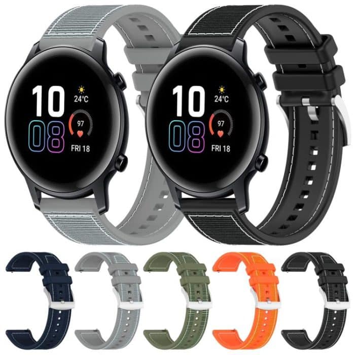 xDfind Hybrid Nylon Braid Silicone Watch Band, 20mm For Honor Watch SE / MagicWatch 2 42mm – Bild 2