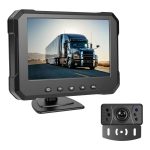 5 inch Digital Wired 1 to 1 Reversing Display Screen Car Central Control Machine Set, With Europe Short License Plate Holder, With North America Long License Plate Holder