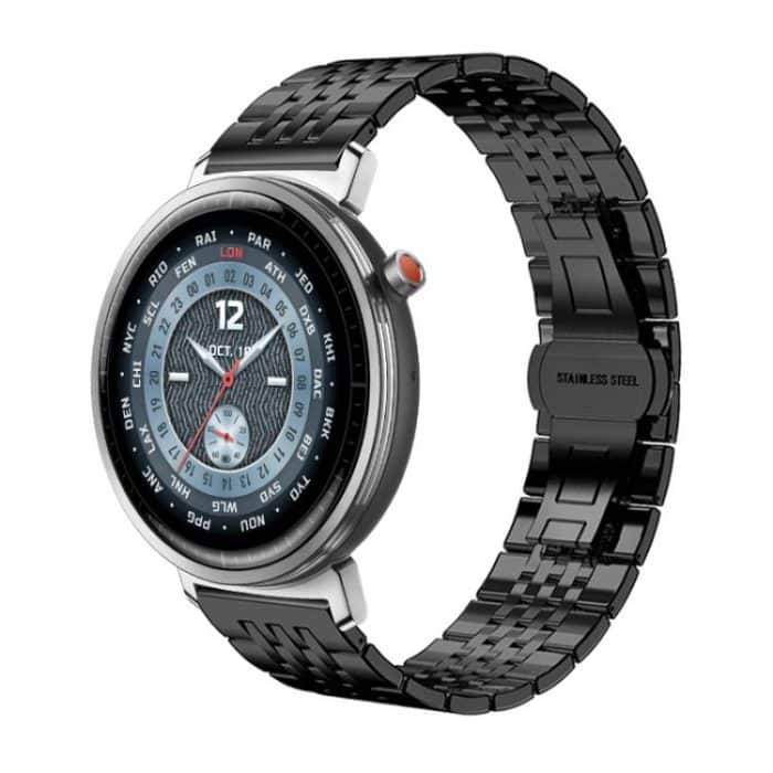 xDfind Seven-bead Solid Stainless Steel Watch Band, For Honor Watch Fit 22mm, For Honor Watch 4 20mm – Bild 1