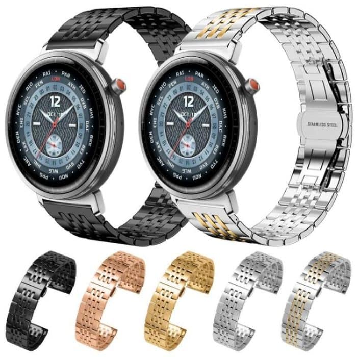 xDfind Seven-bead Solid Stainless Steel Watch Band, For Honor Watch Fit 22mm, For Honor Watch 4 20mm – Bild 2