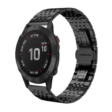 xDfind Seven-bead Solid Stainless Steel Watch Band, For Garmin Fenix 8/7X/6X/5X 26mm 22mm, For Garmin Fenix 8/7/6/5 22mm 20mm, For Garmin Fenix 8/7S/6S/5S 20mm 18mm