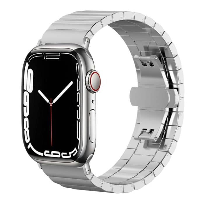 xDfind One-bead Bamboo Solid Stainless Steel Watch Band, For Apple Watch 42 / 44 / 45 / 46 / 49mm 22mm, For Apple Watch 38 / 40 / 41 / S10 42mm 20mm – Bild 1
