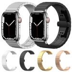 xDfind One-bead Bamboo Solid Stainless Steel Watch Band, For Apple Watch 42 / 44 / 45 / 46 / 49mm 22mm, For Apple Watch 38 / 40 / 41 / S10 42mm 20mm – Bild 2