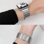 xDfind One-bead Bamboo Solid Stainless Steel Watch Band, For Apple Watch 42 / 44 / 45 / 46 / 49mm 22mm, For Apple Watch 38 / 40 / 41 / S10 42mm 20mm – Bild 5