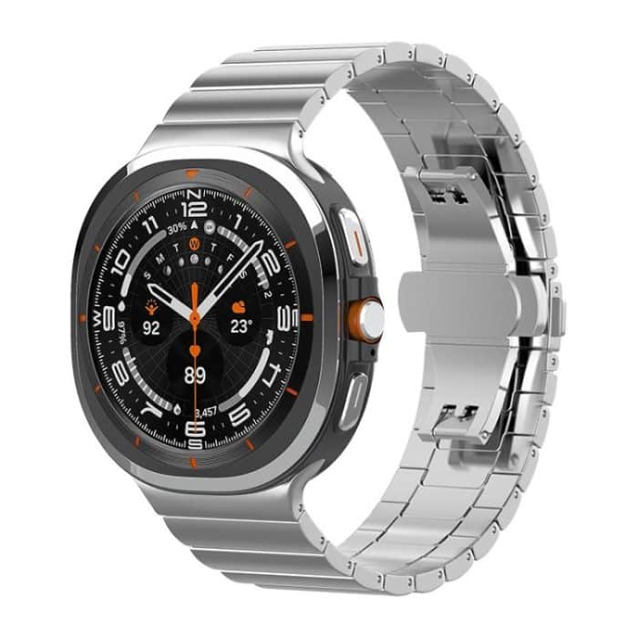 EDA008313303A.jpg xDfind One-bead Bamboo Solid Stainless Steel Watch Band, For Samsung Galaxy Watch8 / Wacth8 Classic 22mm, For Samsung Galaxy Watch 7 / 6 / 5 / FE 20mm, For Samsung Galaxy Fit3 SM-R390 18mm – Bild 1