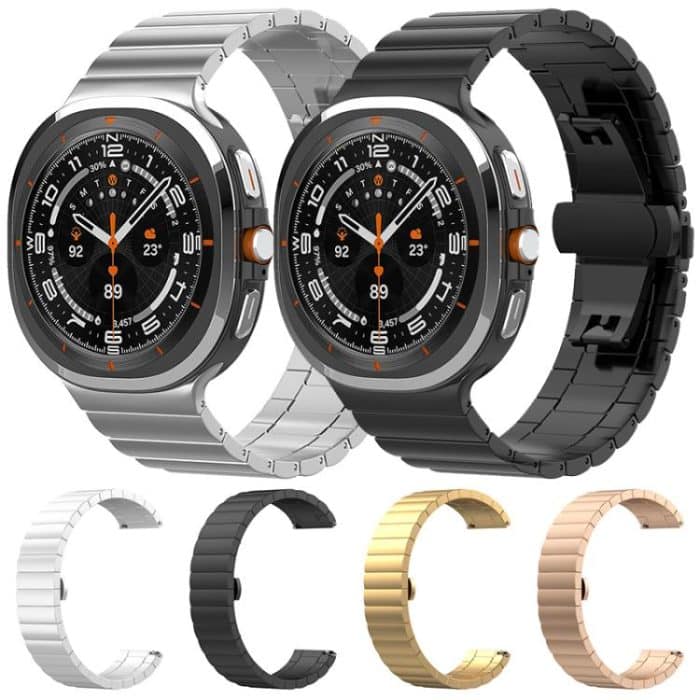 xDfind One-bead Bamboo Solid Stainless Steel Watch Band, For Samsung Galaxy Watch8 / Wacth8 Classic 22mm, For Samsung Galaxy Watch 7 / 6 / 5 / FE 20mm, For Samsung Galaxy Fit3 SM-R390 18mm – Bild 2