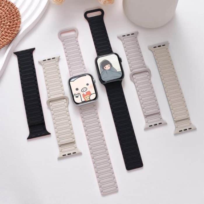 xDfind Magnetic Three-bead Silicone Watch Band, For Apple Watch 42 / 44 / 45 / 46 / 49mm, For Apple Watch 38 / 40 / 41 / S10 42mm – Bild 7