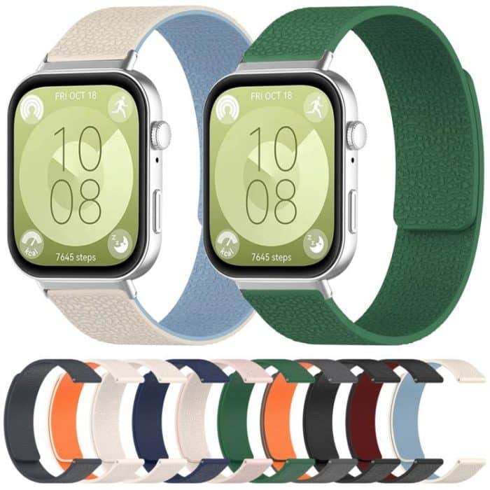 xDfind Litchi Texture Magnetic Silicone Watch Band, For Huawei Watch Fit4 / Fit4 Pro / Fit3, For Huawei Band 10 / 9 / 8 – Bild 2