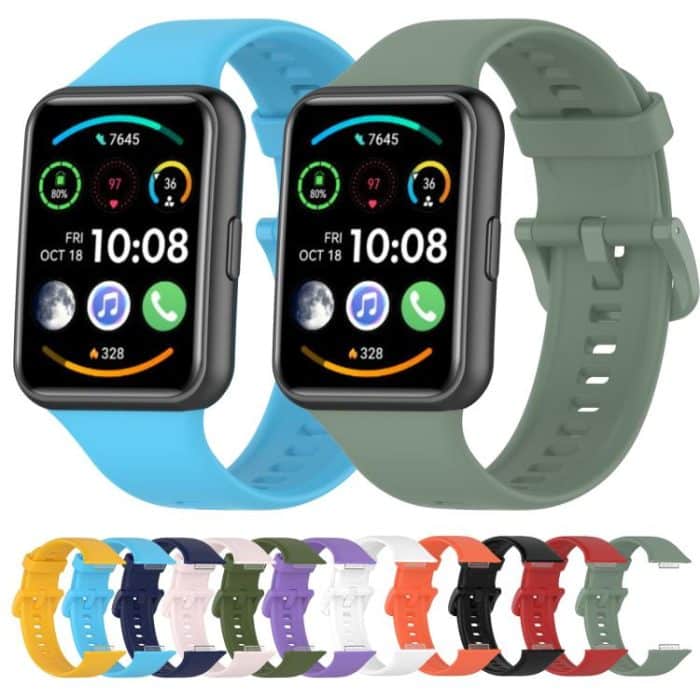 xDfind Quick Release Solid Color Silicone Watch Band, For Huawei Watch Fit 2 – Bild 2