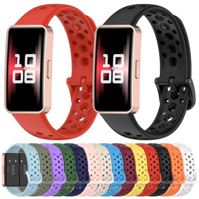 xDfind Hole Style Breathable Silicone Watch Band, For Huawei Band 10 / 9 / 8 – Bild 4