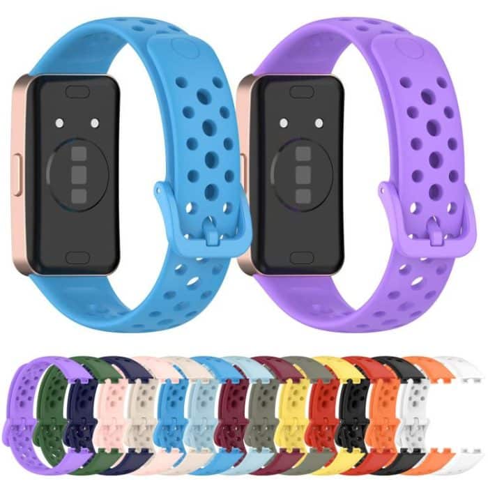 xDfind Hole Style Breathable Silicone Watch Band, For Huawei Band 10 / 9 / 8 – Bild 5