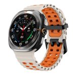 xDfind Black Buckle Ocean Two Color Dual-row Hole Silicone Watch Band, For Samsung Galaxy Watch Ultra 47mm / Ultra 2025, For Samsung Galaxy Watch8 / 8 Classic