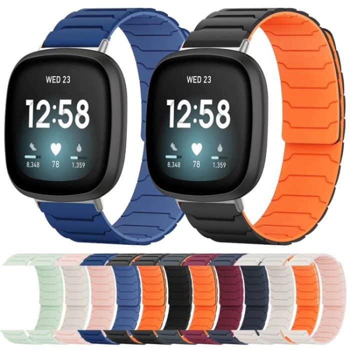 xDfind Magnetic Silicone Watch Band, For Fitbit Versa 4 / 3 / Sense 2 / Sense – Bild 2