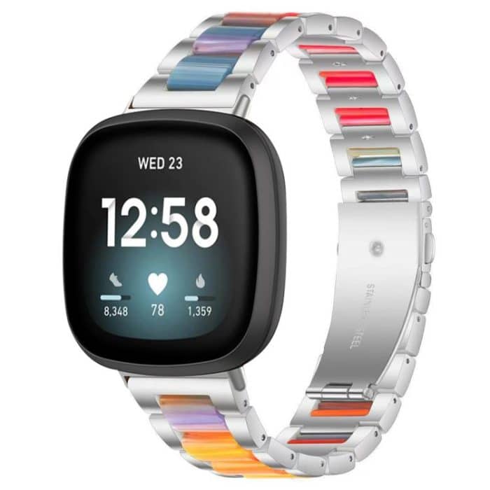 EDA008399301A.jpg xDfind Three Beads Metal Resin Watch Band, For Fitbit Versa 4 / 3 / Sense 2 / Sense – Bild 1