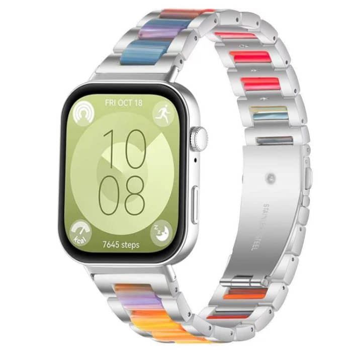 EDA008399401A.jpg xDfind Three Beads Metal Resin Watch Band, For Huawei Watch Fit4 / Fit4 Pro / Fit3, For Huawei Band 10 / 9 / 8 – Bild 1