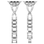 xDfind X-Shaped Single Row Diamond Metal Watch Band, For Apple Watch 42 / 44 / 45 / 46 / 49mm, For Apple Watch 38 / 40 / 41 / S10 42mm – Bild 4