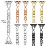 xDfind X-Shaped Single Row Diamond Metal Watch Band, For Apple Watch 42 / 44 / 45 / 46 / 49mm, For Apple Watch 38 / 40 / 41 / S10 42mm – Bild 6