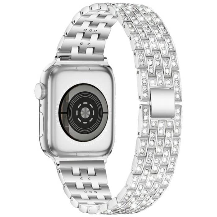 xDfind Five Beads Full Diamond Metal Watch Band, For Apple Watch 42 / 44 / 45 / 46 / 49mm, For Apple Watch 38 / 40 / 41 / S10 42mm – Bild 2