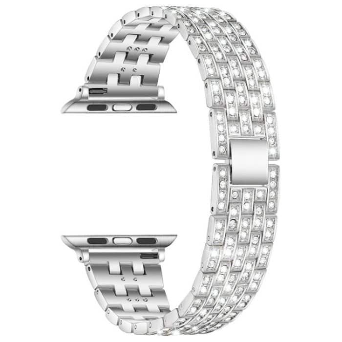 xDfind Five Beads Full Diamond Metal Watch Band, For Apple Watch 42 / 44 / 45 / 46 / 49mm, For Apple Watch 38 / 40 / 41 / S10 42mm – Bild 3