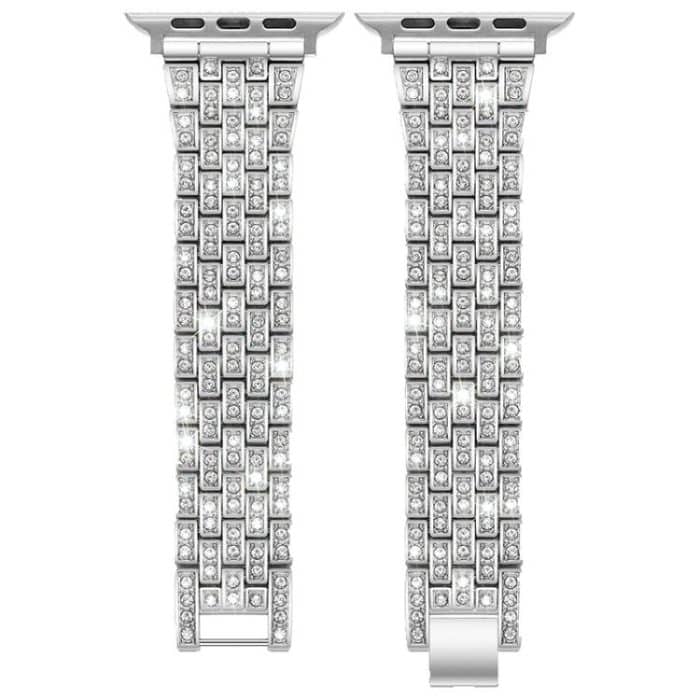 xDfind Five Beads Full Diamond Metal Watch Band, For Apple Watch 42 / 44 / 45 / 46 / 49mm, For Apple Watch 38 / 40 / 41 / S10 42mm – Bild 4