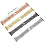 xDfind Five Beads Full Diamond Metal Watch Band, For Apple Watch 42 / 44 / 45 / 46 / 49mm, For Apple Watch 38 / 40 / 41 / S10 42mm – Bild 6