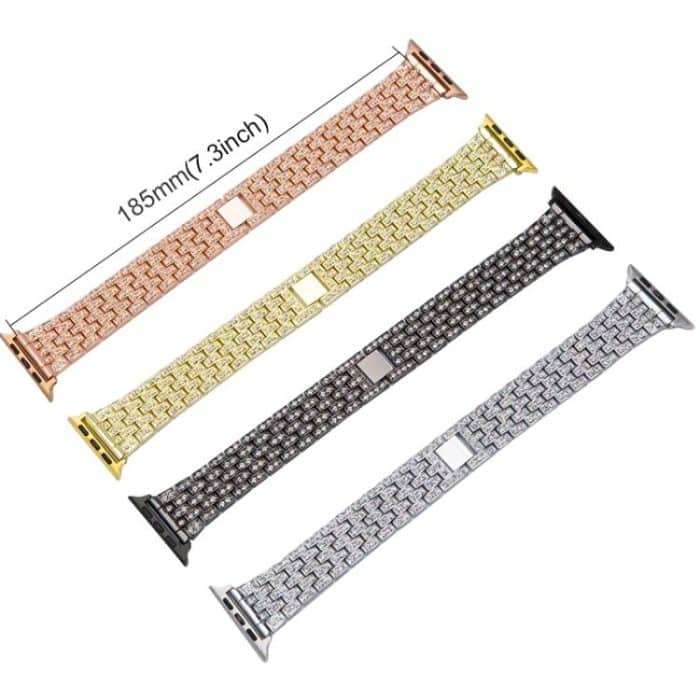 xDfind Five Beads Full Diamond Metal Watch Band, For Apple Watch 42 / 44 / 45 / 46 / 49mm, For Apple Watch 38 / 40 / 41 / S10 42mm – Bild 6
