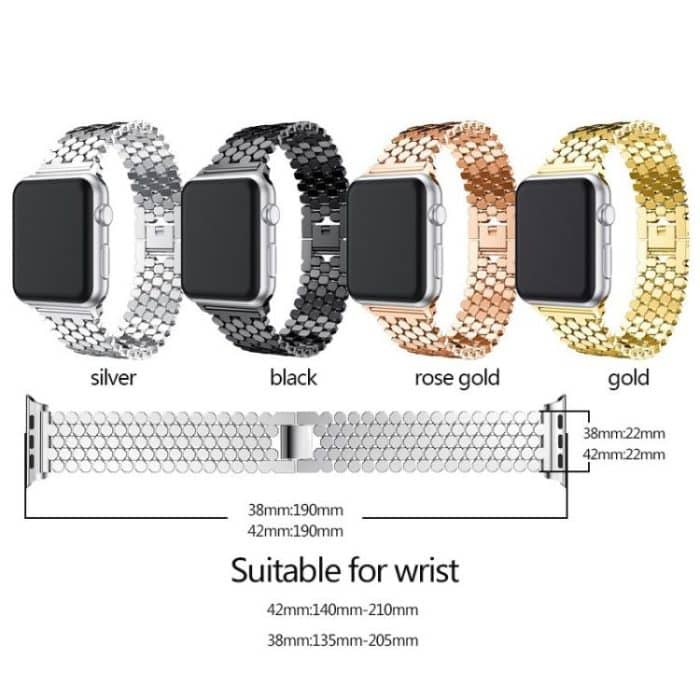 xDfind Fish Scale Texture Metal Watch Band, For Apple Watch 42 / 44 / 45 / 46 / 49mm – Bild 6
