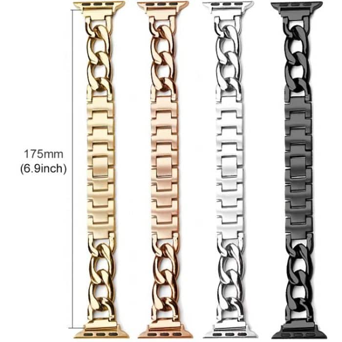 xDfind Denim Chain Metal Watch Band, For Apple Watch 42 / 44 / 45 / 46 / 49mm – Bild 4