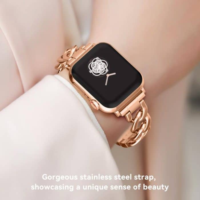 xDfind Denim Chain Metal Watch Band, For Apple Watch 42 / 44 / 45 / 46 / 49mm – Bild 8