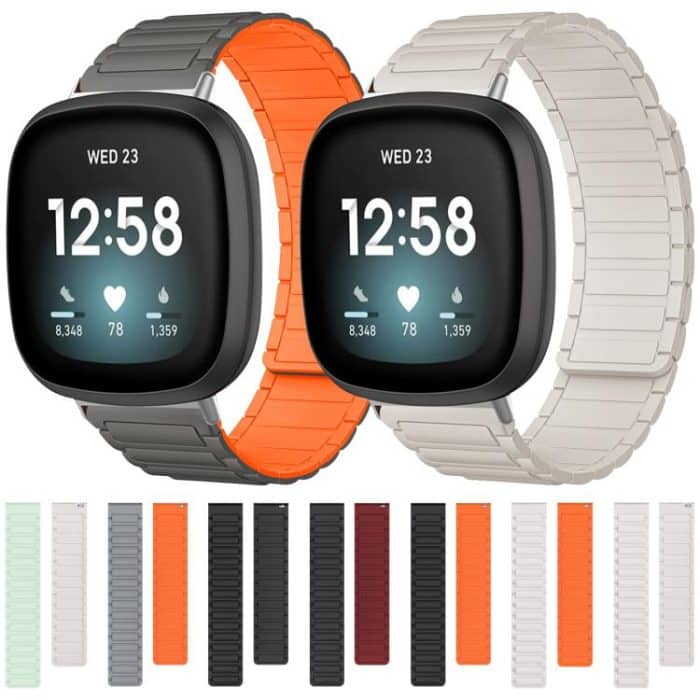 xDfind I-shaped Magnetic Silicone Watch Band, For Fitbit Versa 4 / 3 / Sense 2 / Sense – Bild 2