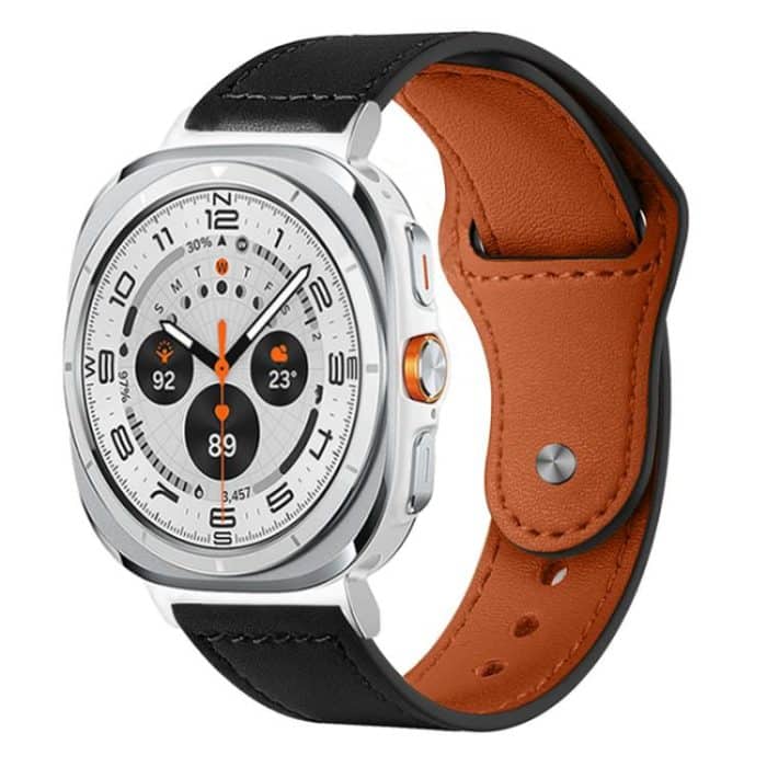 xDfind Rivet Buckle Genuine Leather Watch Band, For Samsung Galaxy Watch Ultra / Ultra 2025, For Samsung Galaxy Watch8 / 8 Classic – Bild 1