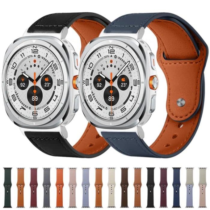 xDfind Rivet Buckle Genuine Leather Watch Band, For Samsung Galaxy Watch Ultra / Ultra 2025, For Samsung Galaxy Watch8 / 8 Classic – Bild 2