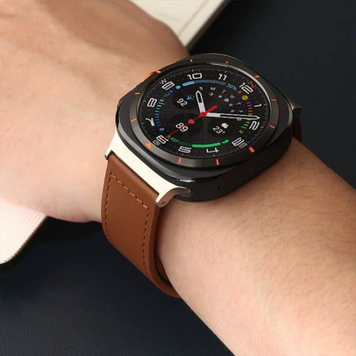 xDfind Rivet Buckle Genuine Leather Watch Band, For Samsung Galaxy Watch Ultra / Ultra 2025, For Samsung Galaxy Watch8 / 8 Classic – Bild 5