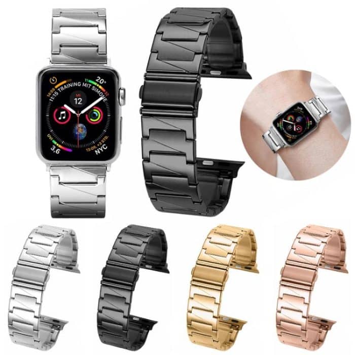 xDfind Stepped Stainless Steel Watch Band, For Apple Watch 42 / 44 / 45 / 46 / 49mm, For Apple Watch 38 / 40 / 41 / S10 42mm – Bild 2