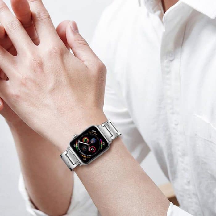 xDfind Stepped Stainless Steel Watch Band, For Apple Watch 42 / 44 / 45 / 46 / 49mm, For Apple Watch 38 / 40 / 41 / S10 42mm – Bild 8