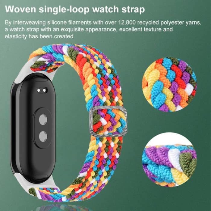 xDfind Adjustable Elastic Nylon Braided Watch Band, For Xiaomi Smart Band 10 / 9 / 8 – Bild 7