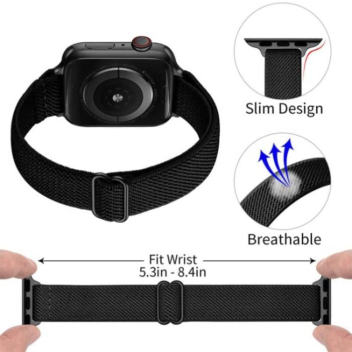 xDfind Ladder Buckle Small Waist Elastic Nylon Watch Band, For Apple Watch 42 / 44 / 45 / 46 / 49mm, For Apple Watch 38 / 40 / 41 / S10 42mm – Bild 5