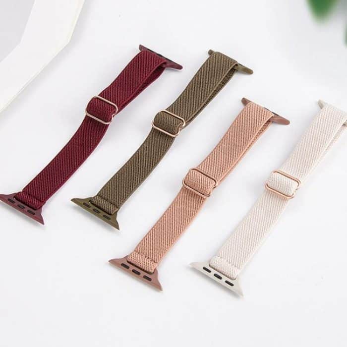 xDfind Ladder Buckle Small Waist Elastic Nylon Watch Band, For Apple Watch 42 / 44 / 45 / 46 / 49mm, For Apple Watch 38 / 40 / 41 / S10 42mm – Bild 9