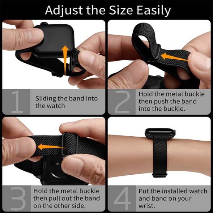 xDfind Ladder Buckle Small Waist Elastic Nylon Watch Band – Bild 11