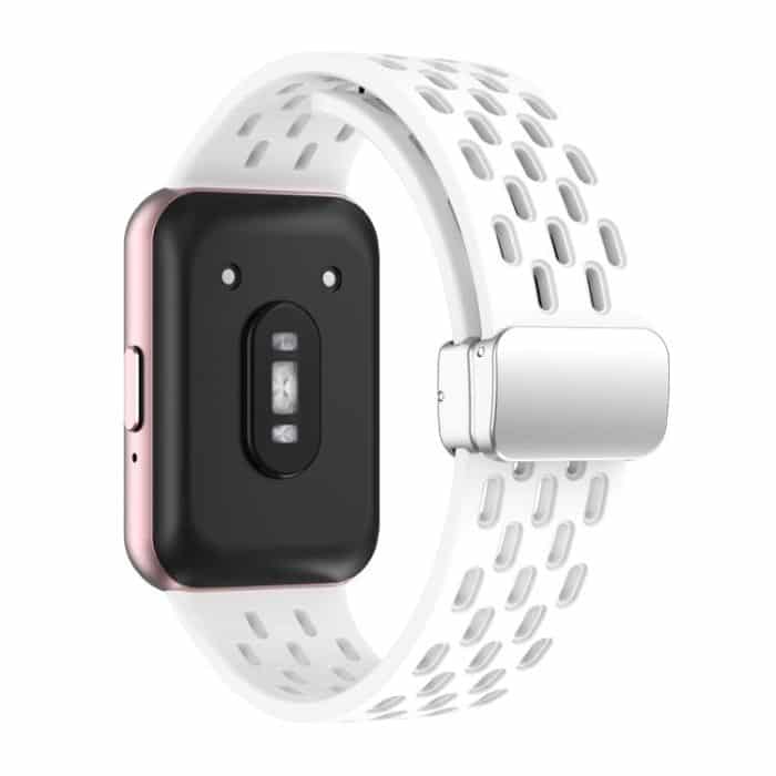 xDfind Mesh Magnetic Silver Buckle Silicone Watch Strap, For Samsung Galaxy Fit 3 – Bild 2