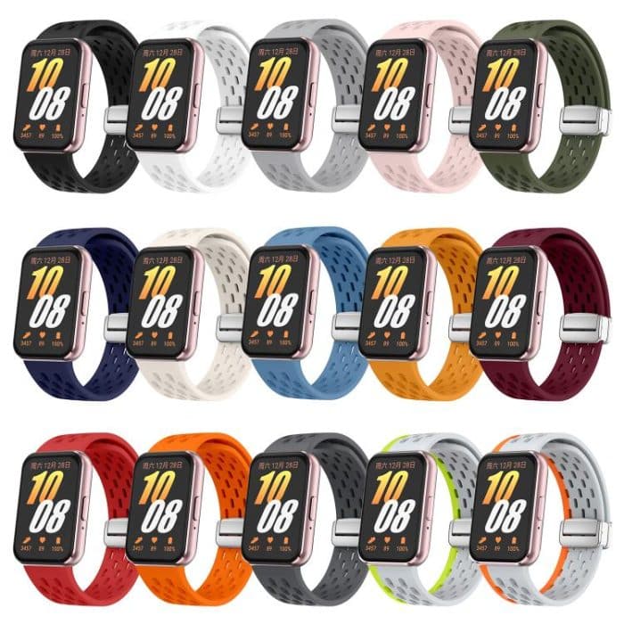 xDfind Mesh Magnetic Silver Buckle Silicone Watch Strap, For Samsung Galaxy Fit 3 – Bild 9