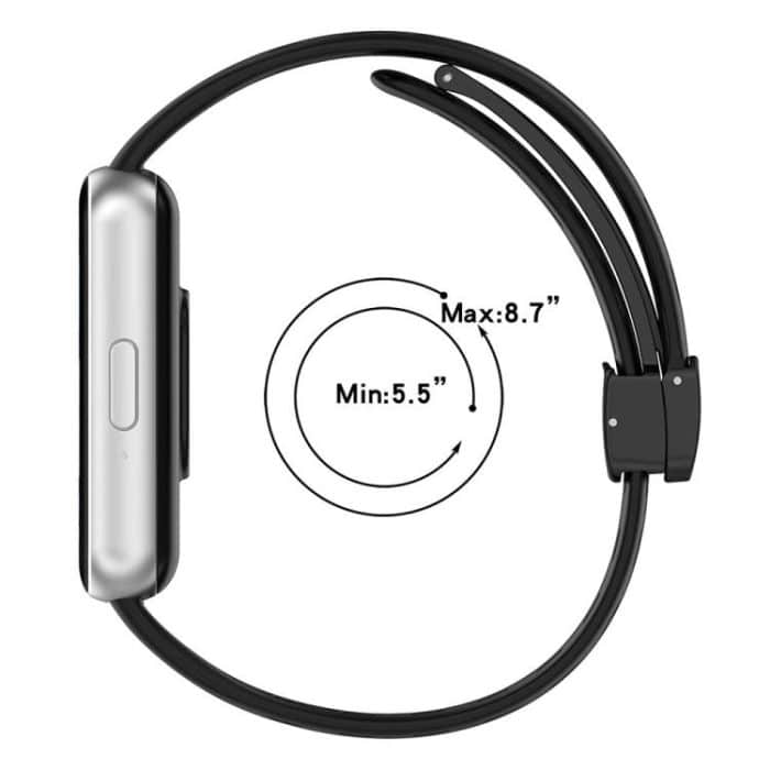 xDfind Hole Style Magnetic Black Buckle Silicone Watch Band, For Samsung Galaxy Fit3 – Bild 5