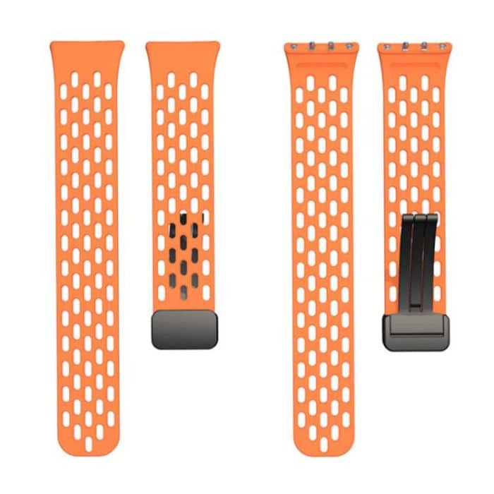 xDfind Hole Style Magnetic Black Buckle Silicone Watch Band, For Samsung Galaxy Fit3 – Bild 6