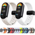 xDfind Holes Magnetic Black Buckle Silicone Watch Band, For Xiaomi Smart Band 10 / 9 / 8 – Bild 3