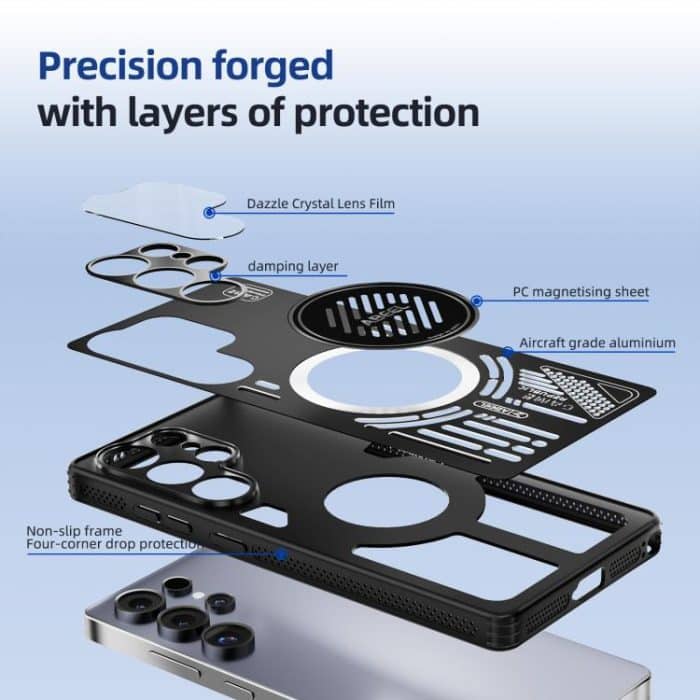 ABEEL Ice Fox Series Magsafe Heat Sink Cooling Phone Case, For Samsung Galaxy S25 Edge 5G, For Samsung Galaxy S25 5G, For Samsung Galaxy S25+ 5G, For Samsung Galaxy S25 Ultra 5G – Bild 5