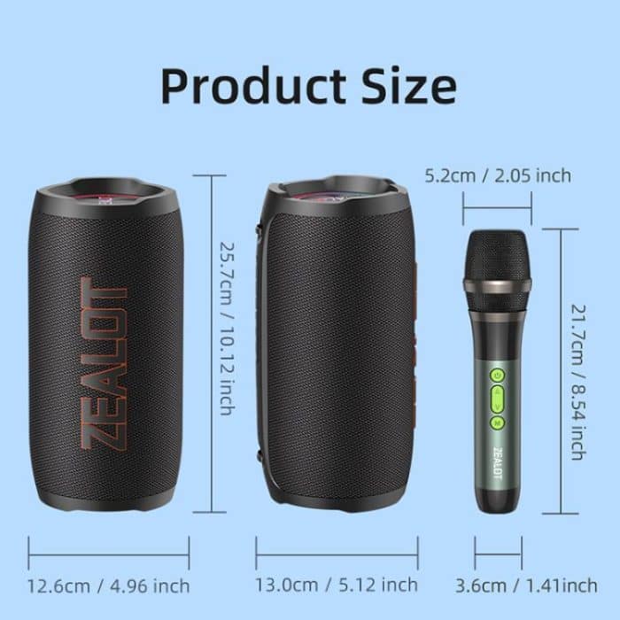 Zealot S76 50W Portable Outdoor RGB Bluetooth Speaker – Bild 14